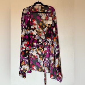 Nordstrom Asymmetrical Skirt in Multicolor Abstract